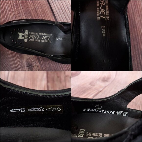 Mephisto Womens Size 10 Jenyfer Nubuck Mary Jane Shoes Black Suede Air-Jet - Picture 15 of 15